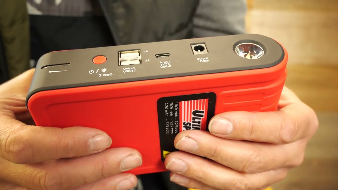 Ultimate Speed Portable Jump Starter  Test, indítás rásegítő teszt ( Lidl, Cmc Gmbh )
