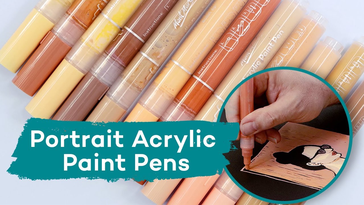 Portrait Acrylic Paint Pens Broad12pc Product Demo