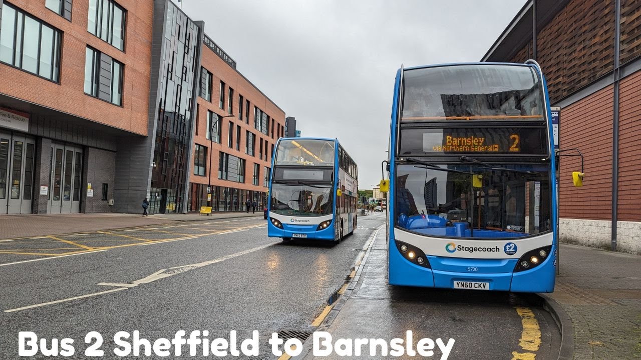 South Yorkshire from the upper deck | Bus 2 Sheffield to Barnsley Interchange | June 2024