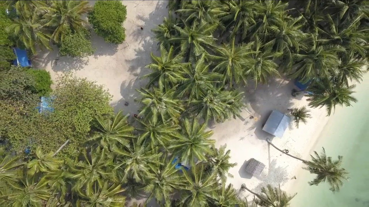 The White Sand of Mubut Darat Island, Batam, Indonesia - Aerial Video