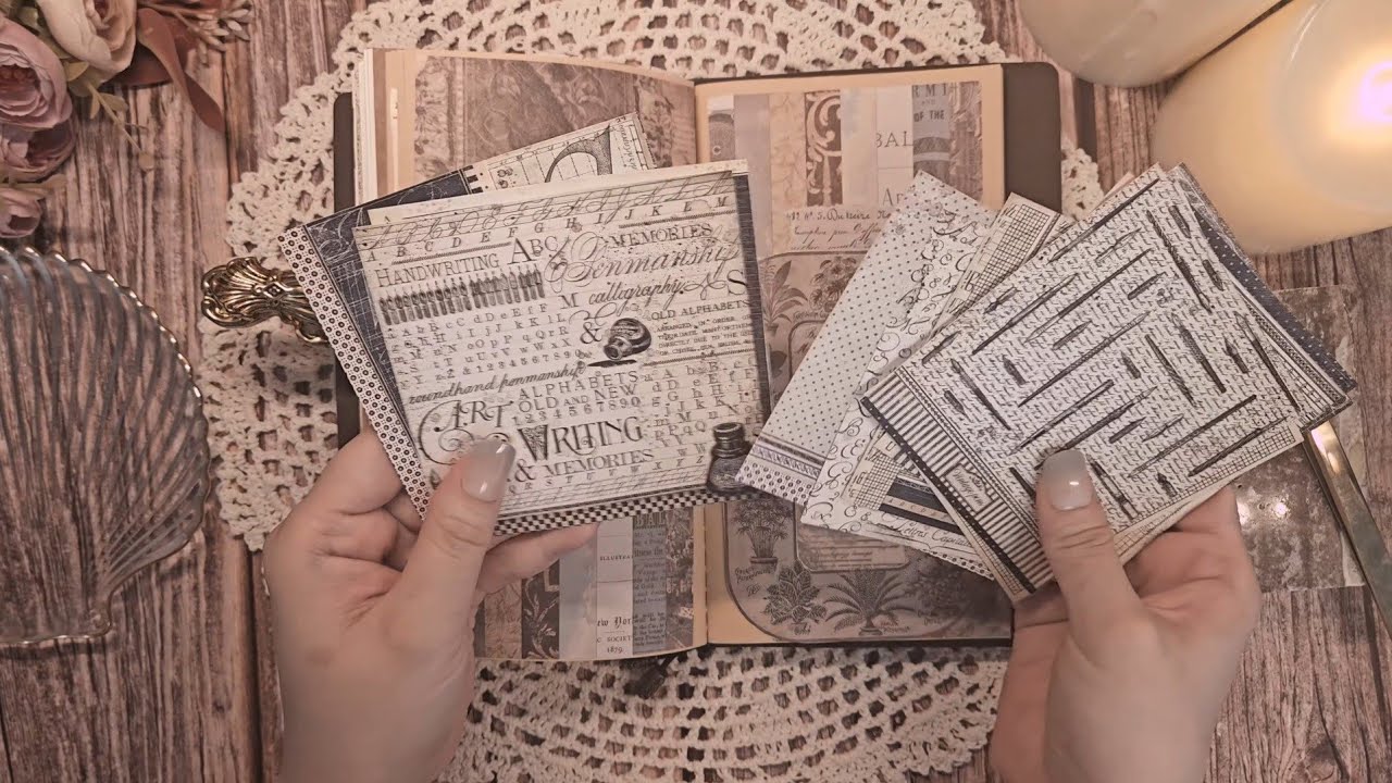 어린 시절의 기억 ASMR Aesthetic Art Journaling #scrapbooking #collage