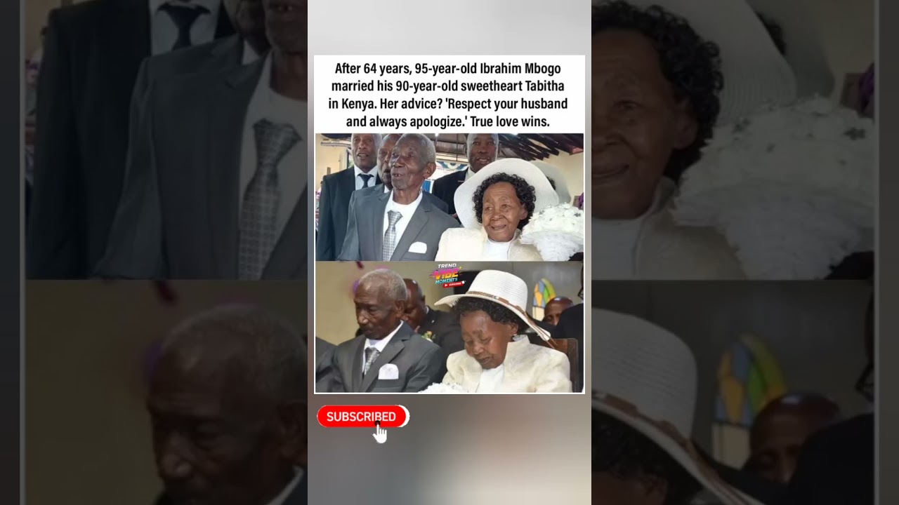 95-year-old Kenyan man finally marries 90-year-old love after 64 years! 😭❤️🇰🇪 #Kenya #fyp