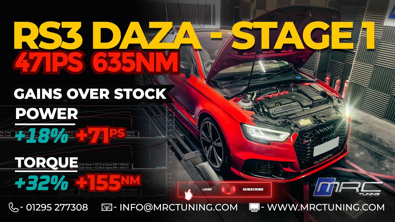 [ AUDI RS3 DAZA ]  MRC Stage 1 ECU & TCU Software  [ 471PS 635NM ]