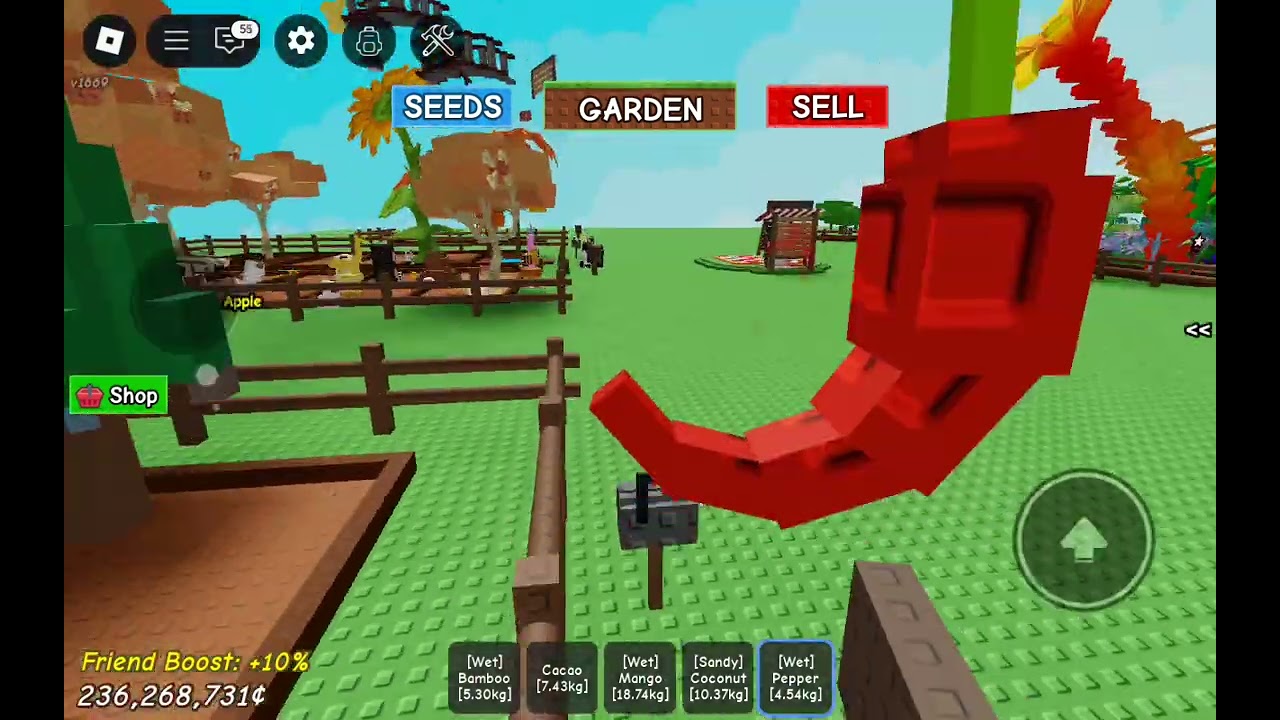 First time playing grow a garden on YouTube