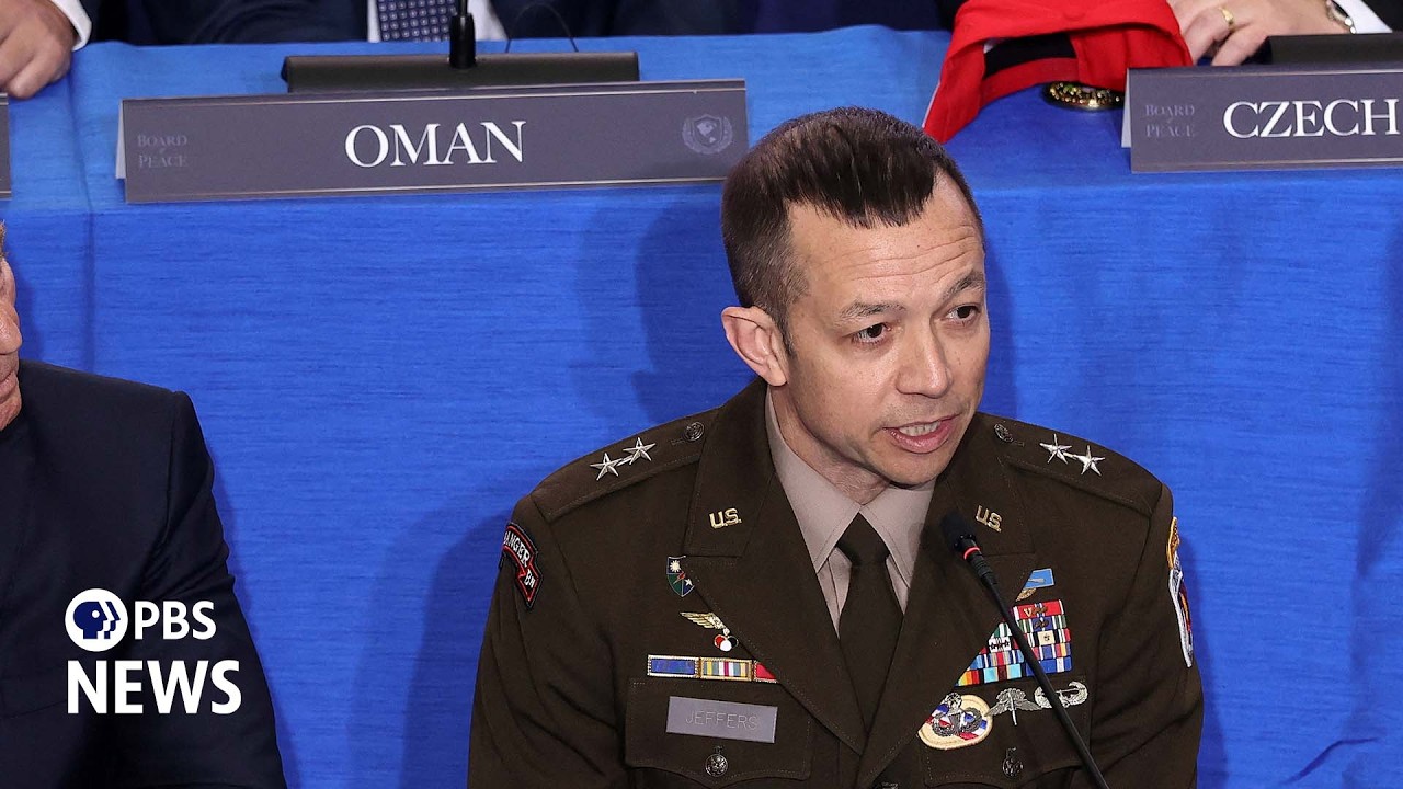 WATCH: Maj. Gen. Jeffers names countries committing troops to Gaza International Stabilization Force