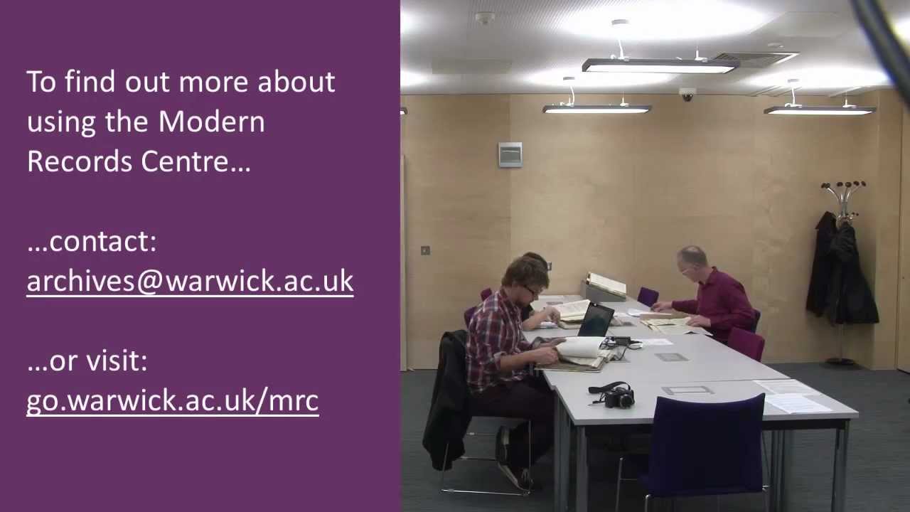 Using the Modern Records Centre