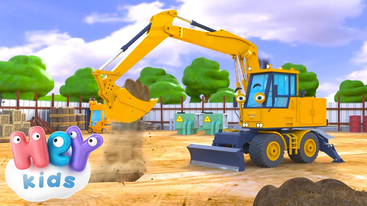 Construction Vehicles Song! | Vehicles for Kids | HeyKids Nursery Rhymes | Animaj Kids