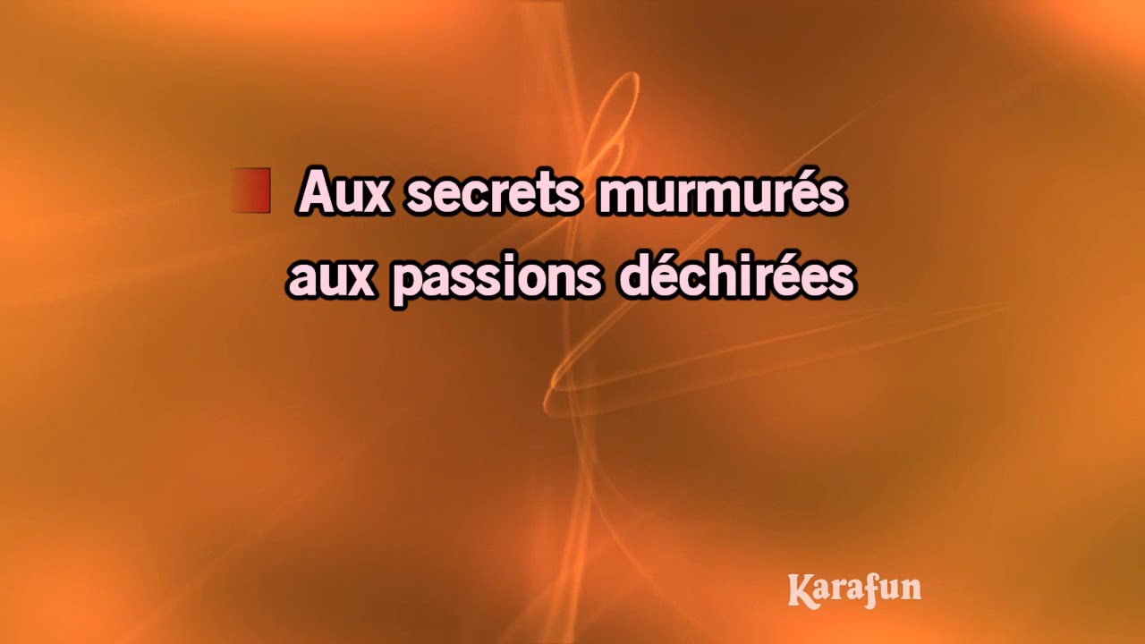 Karaoké A toutes les filles - Didier Barbelivien *
