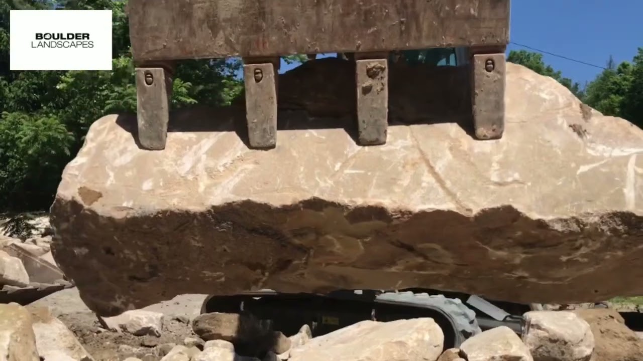 Grabbing a Boulder With My E35 Bobcat Excavator!
