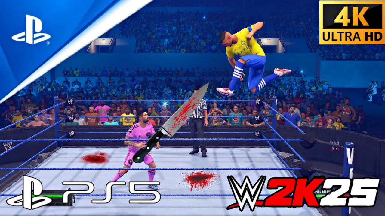 WWE 2K25 - Ronaldo vs Messi - Greatest Of All Time Match | PS5™ [4K60FPS]