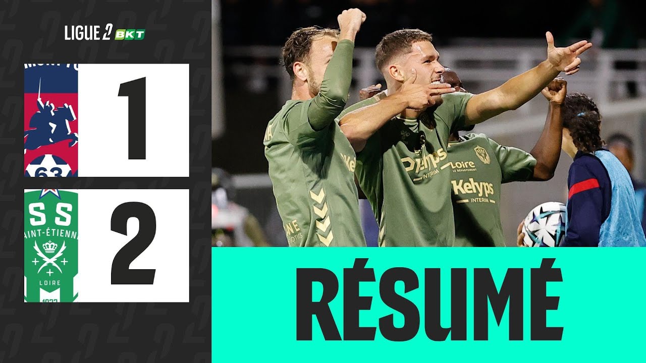 CLERMONT FOOT 63 - AS SAINT-&Eacute;TIENNE (1-2) - 5&egrave;me journ&eacute;e - Ligue 2 BKT 25/26