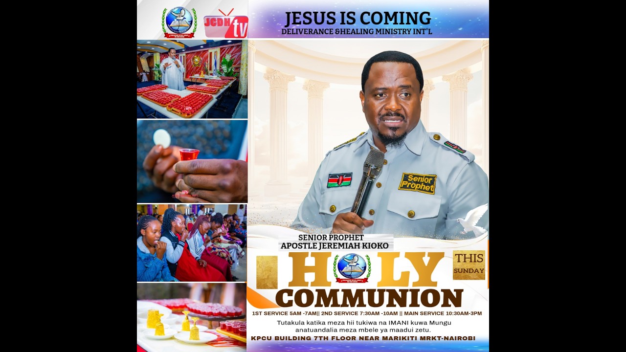 WELCOME TO SUNDAY HOLY COMMUNION 1ST SERVICE LIVE WITH SENIOR PROPHET.