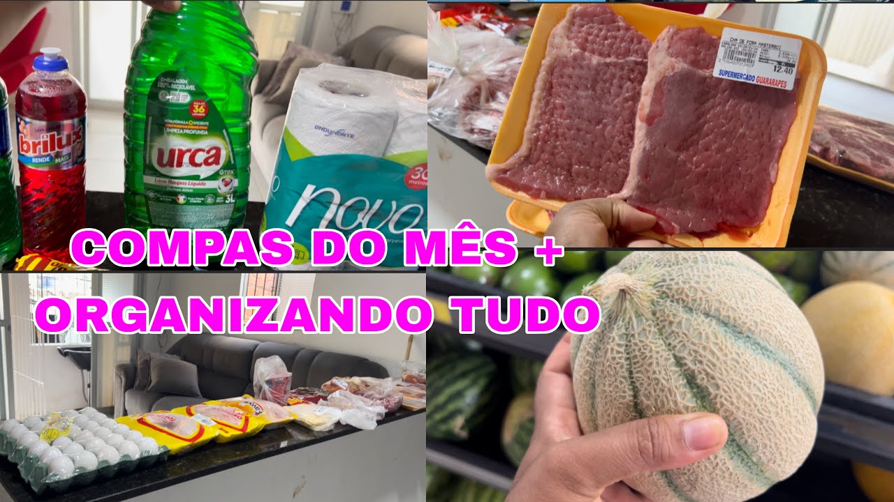 COMPRAS DO MÊS e organizando tudo 