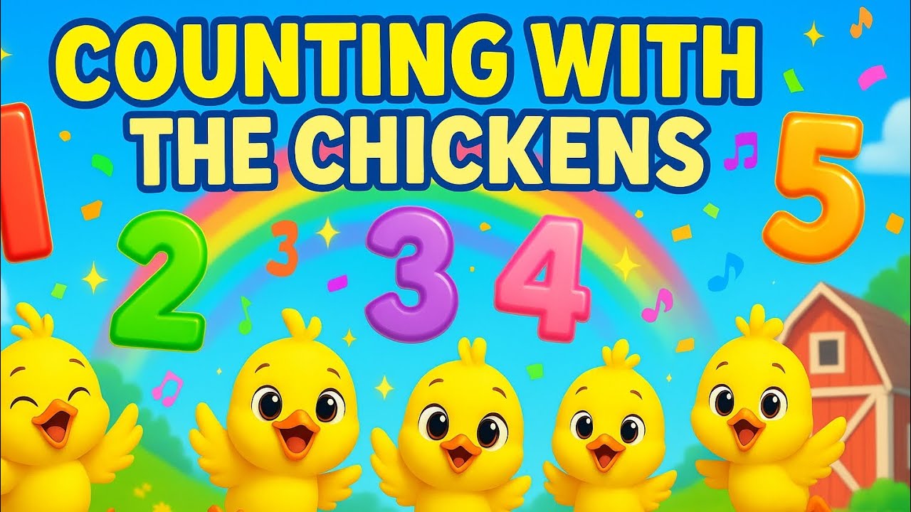 COUNTING WITH THE CHICKENS – Learn Numbers 1 to 5! 🐔✨