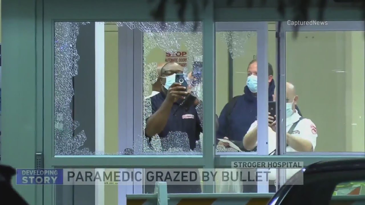 Paramedic grazed by bullet in Stroger Hospital