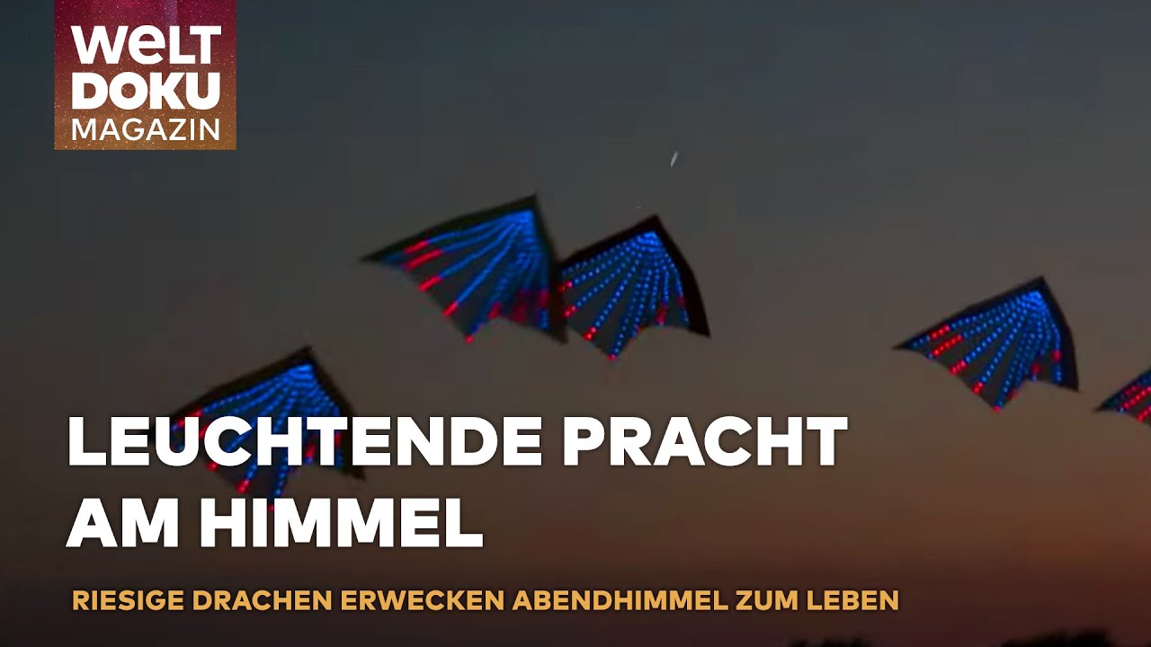 MAGISCHES LICHTSPEKTAKEL: Riesige Drachen erwecken Deutschlands Abendhimmel zum Leben | WELT Magazin