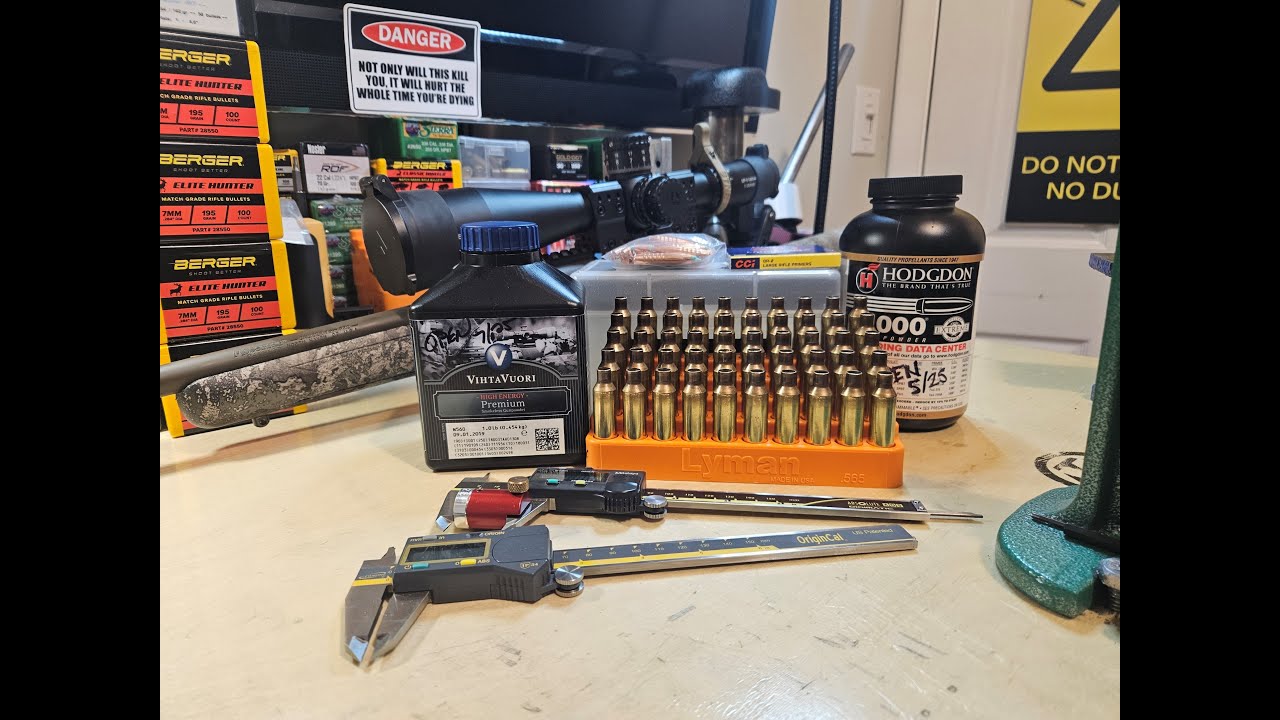 Reloading 7mm PRC vid #6 Hammer Hunter Tipped 162gr with H1000 and N560 - final load development.