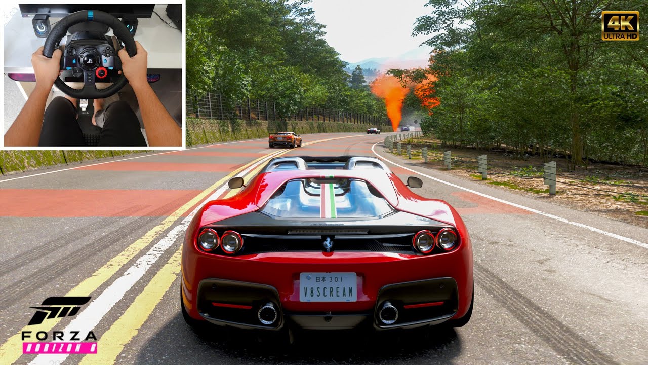Ferrari J50 1418HP vs Supercars | Forza Horizon 6 | Logitech G29 Gameplay