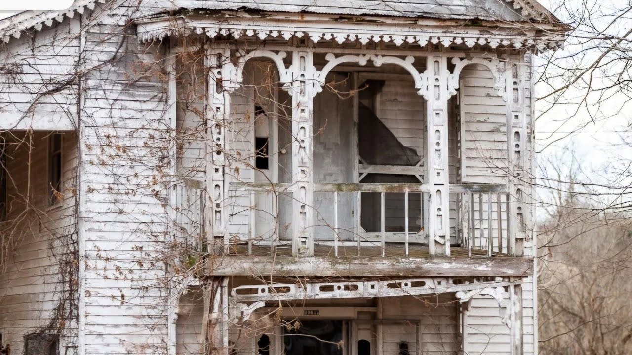 Abandoned 1800's Victorian style plantation farmhouse