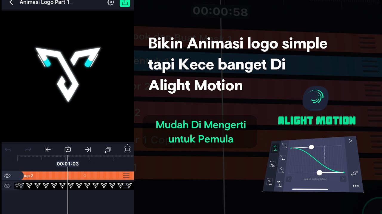 cara membuat animasi logo keren dan simple cuman pakai alight motion - alight motion tutorial