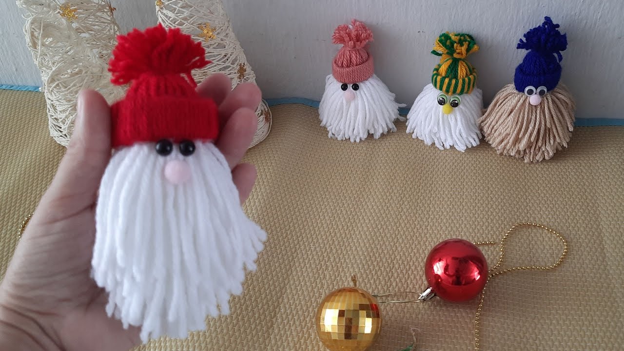 Gnomo de Natal (Noel) feito de Lã🎅