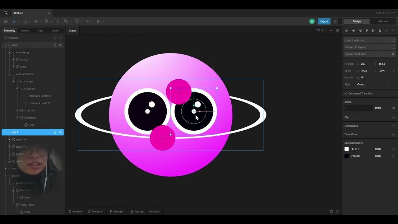 make interactive motion graphic with rive tutorial with english