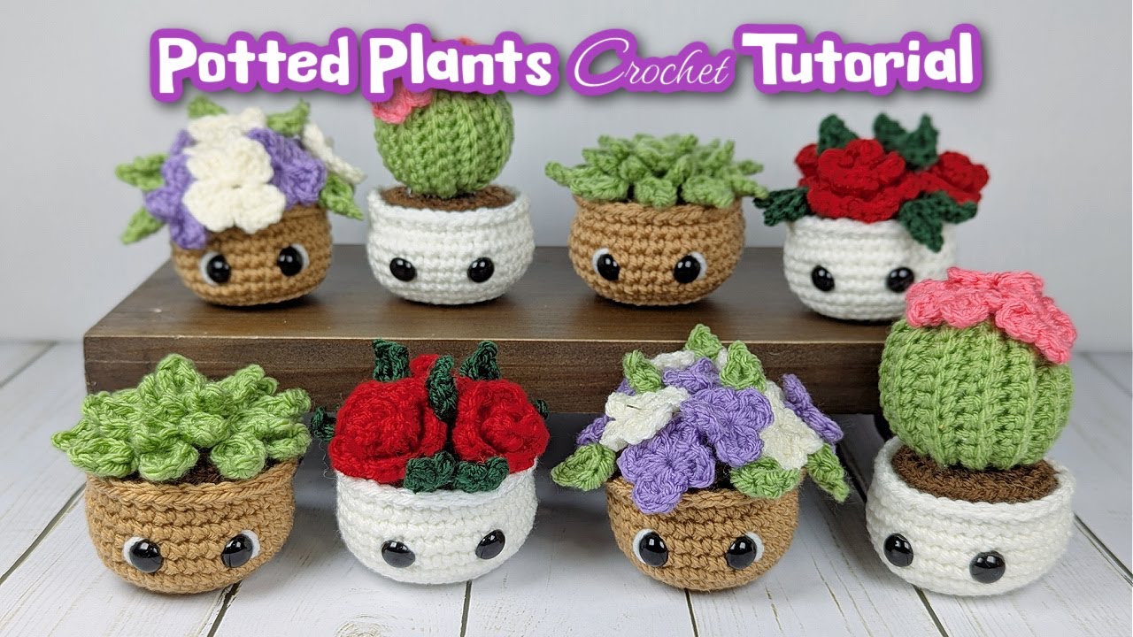 How to Crochet Potted Plants | Amigurumi Pattern | Mother's Day Crochet Pattern