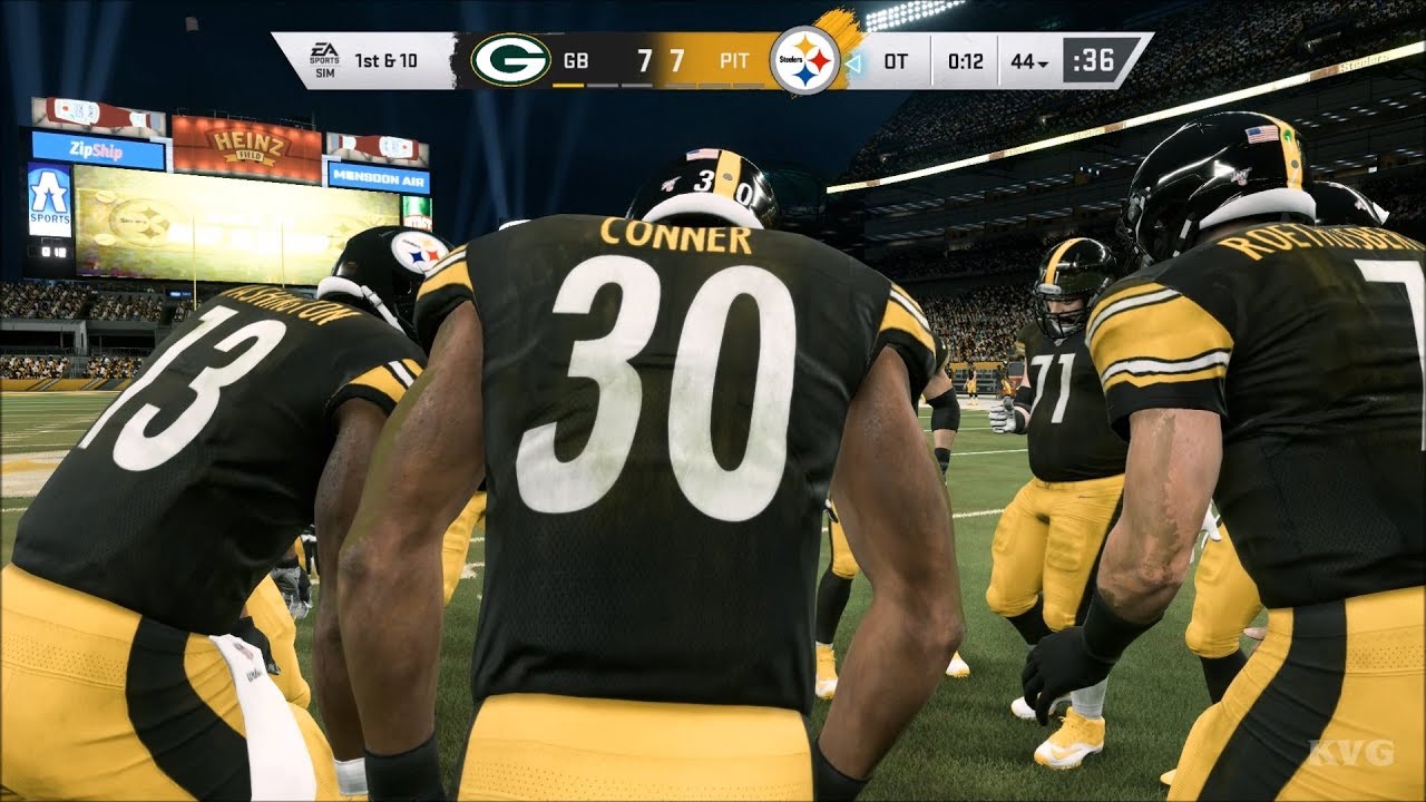 Madden NFL 20 - Pittsburgh Steelers vs Green Bay Packers - Gameplay (PC HD) [1080p60FPS]