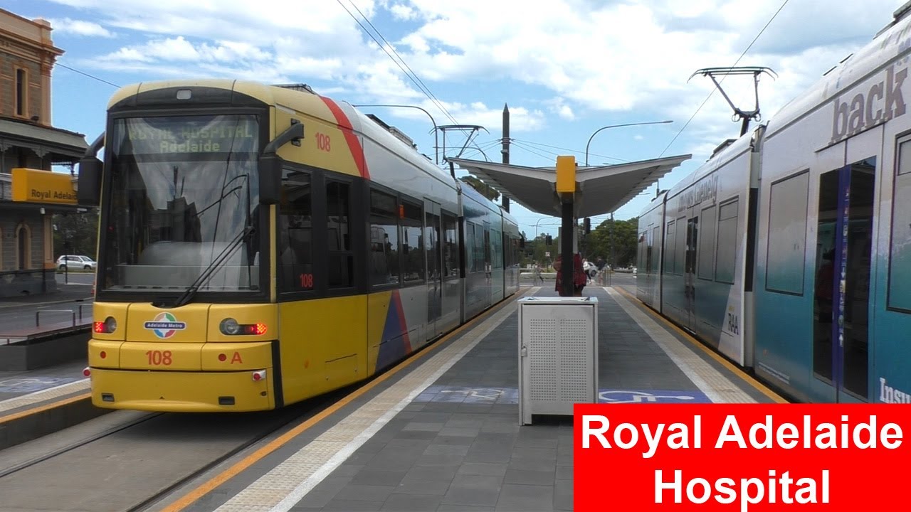 Trams at the Royal Adelaide Hospital - Adelaide Metro
