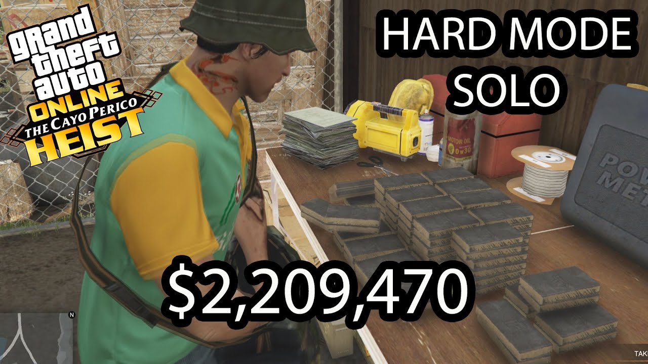 GTA Online Cayo Perico Heist- Solo Stealth Hard Mode $2,209,470