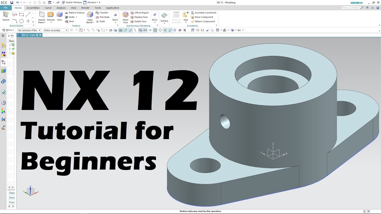 Учебное пособие по 3D-моделированию Siemens NX для начинающих