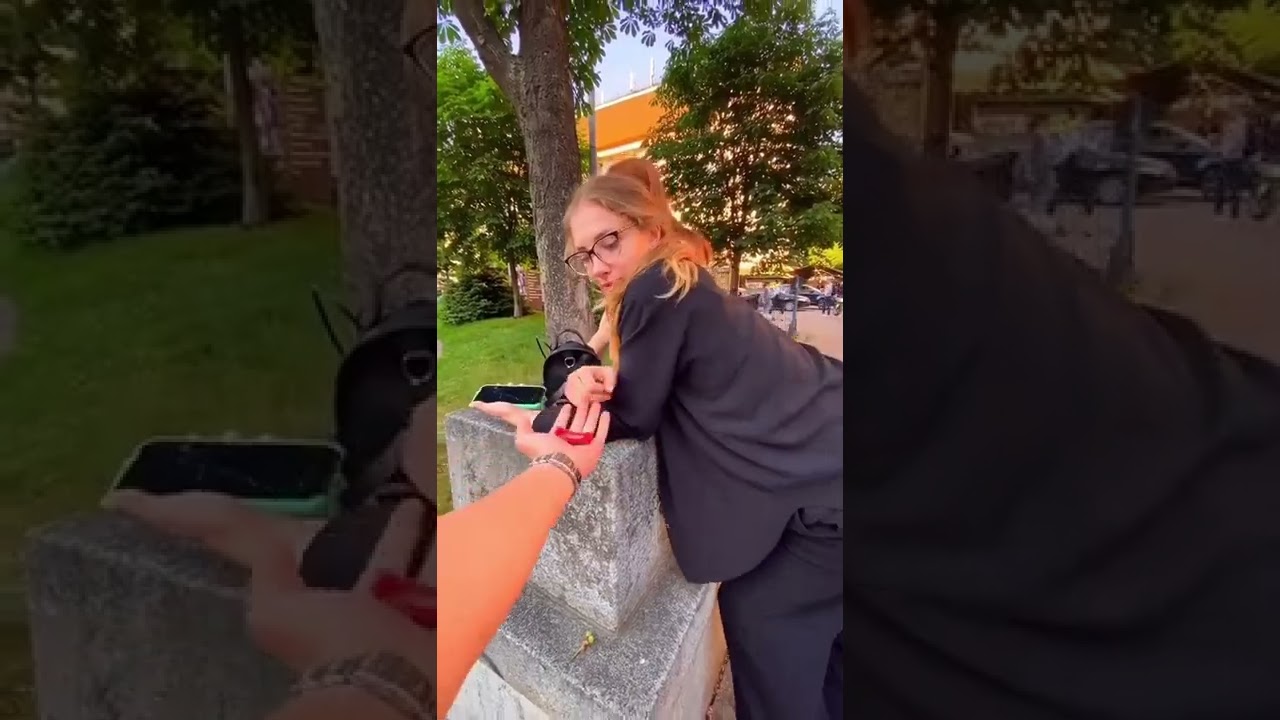 Hand Reaction | Giving Condom To Beautiful Girls And She There Reaction #tiktok #handreaction