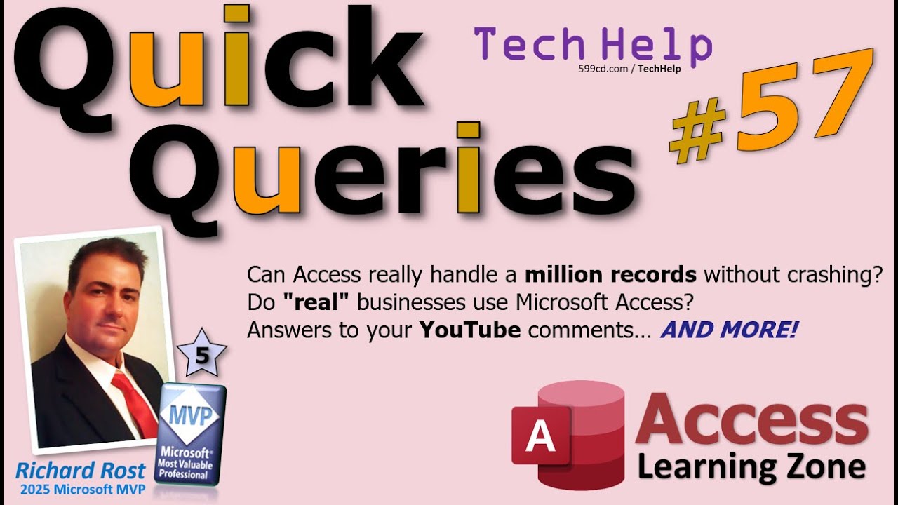 Microsoft Access Quick Queries #57:  Can Access Really Handle a Million Records Without Crashing?