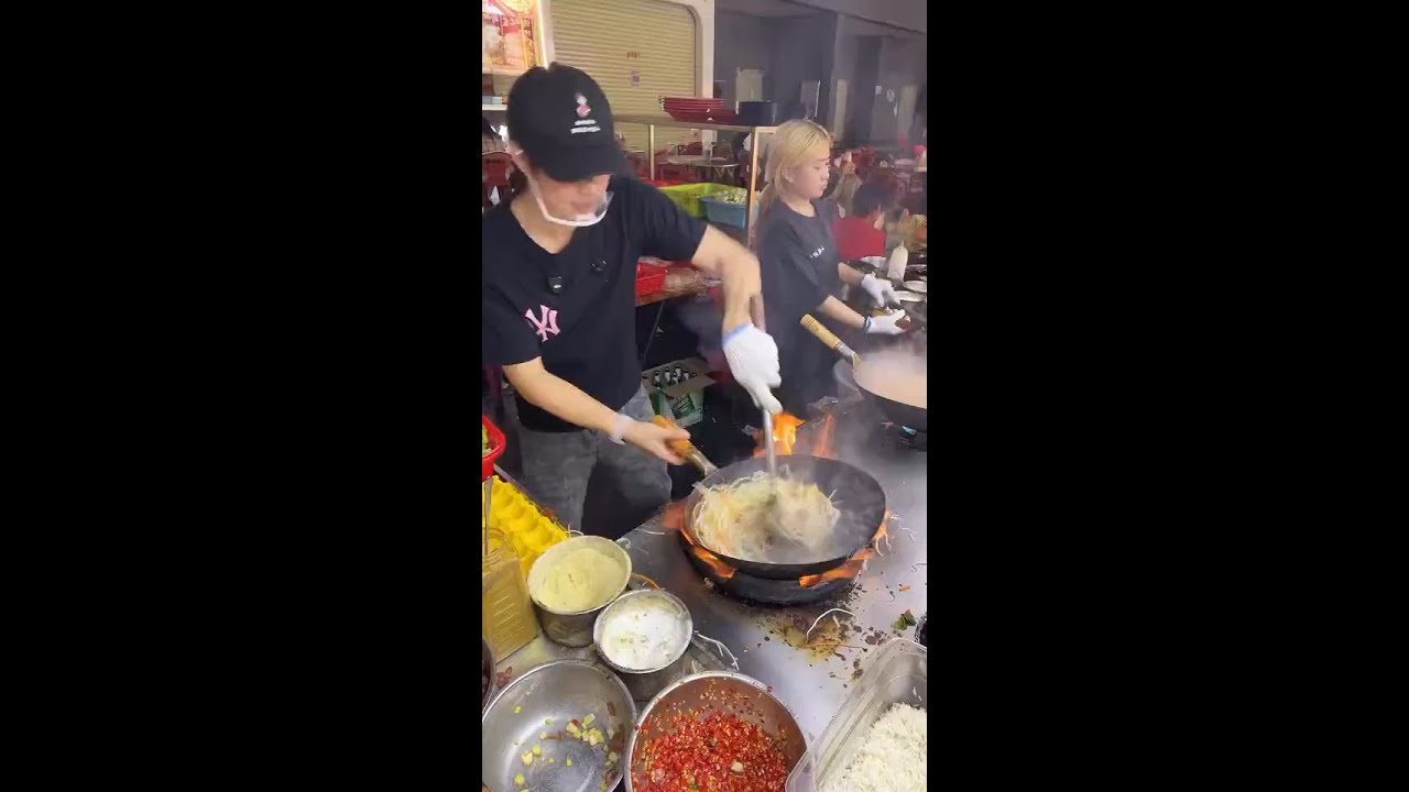 🔴 LIVE: Young Chinese Chef Stir-Frying Rice Noodles | Street Food POV in Action China