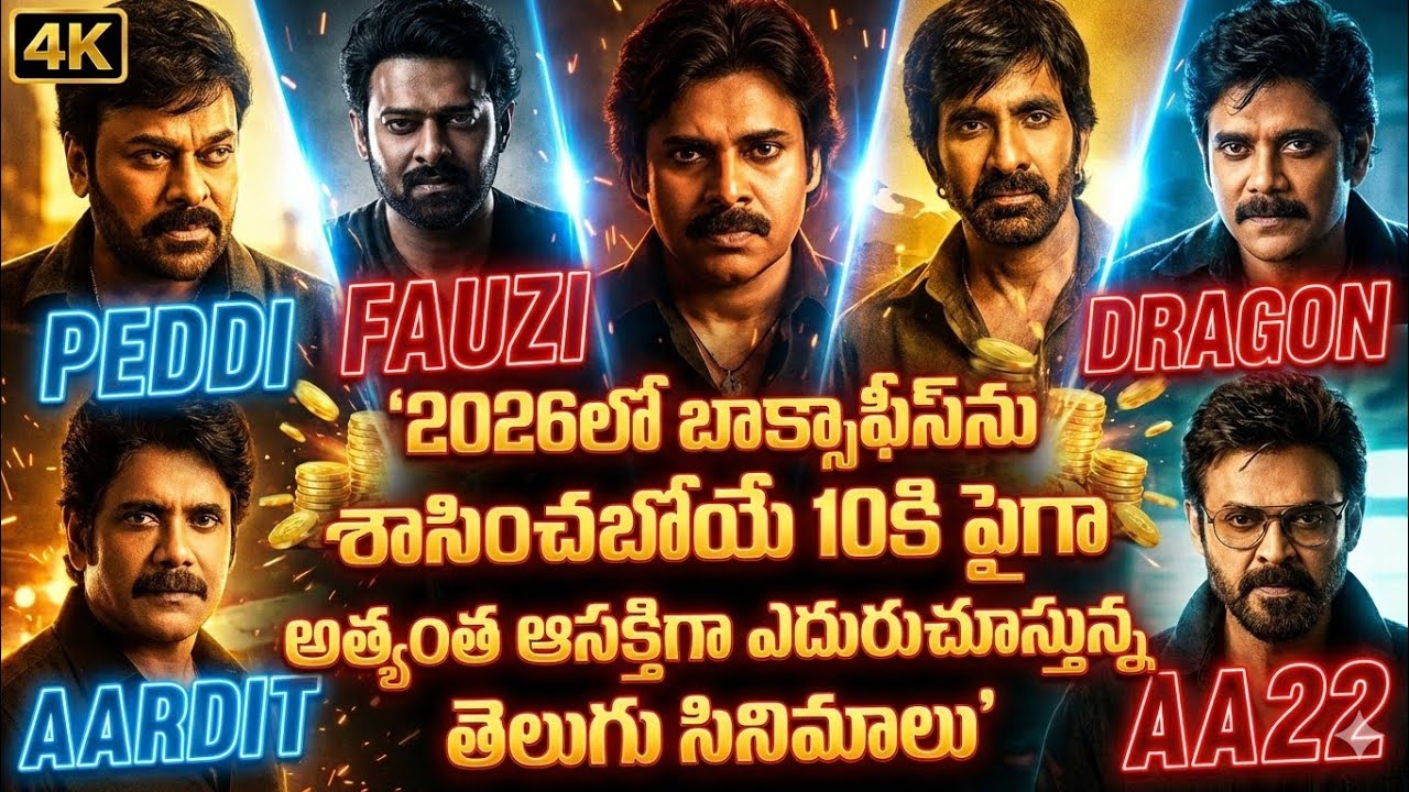 2026లో బాక్సాఫీస్‌ను శాసించబోయే 10కి పైగా అత్యంత ఆసక్తిగా ఎదురుచూస్తున్న తెలుగు సినిమాలు |Peddi,
