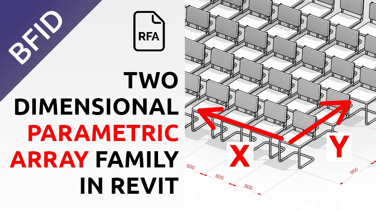 Создание семейства двухмерных параметрических массивов в Revit (по осям X и Y)