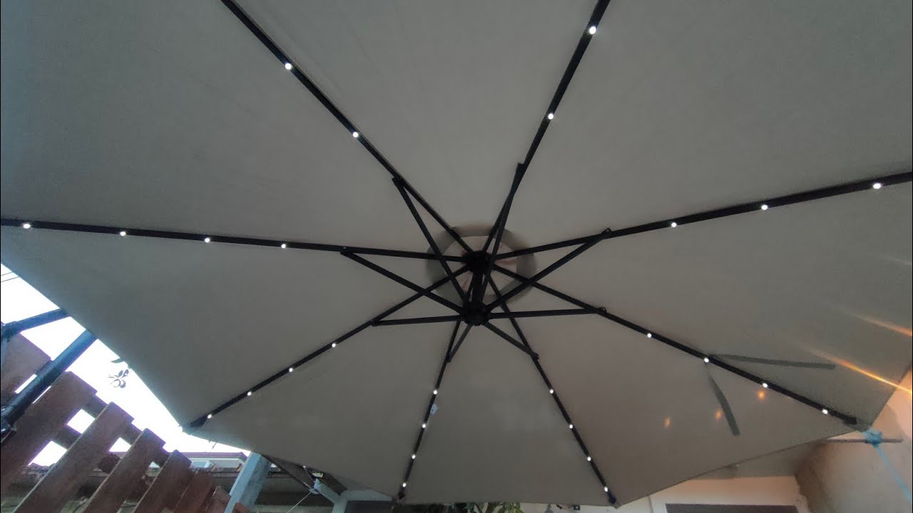 Ombrellone/gazebo da giardino 3 x 3 con luci led
