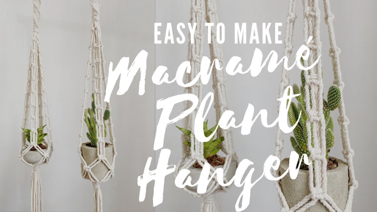 Macramé Plant Hanger | 01 Easy for Beginners | Macrame Tutorial