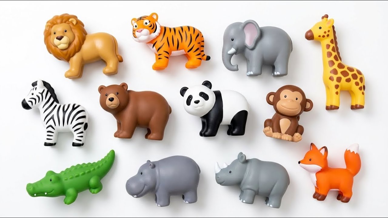 Wild Animals for Kids: Learn Bear, Lion & Buffalo Adventure | Learning Videos for Toddlers