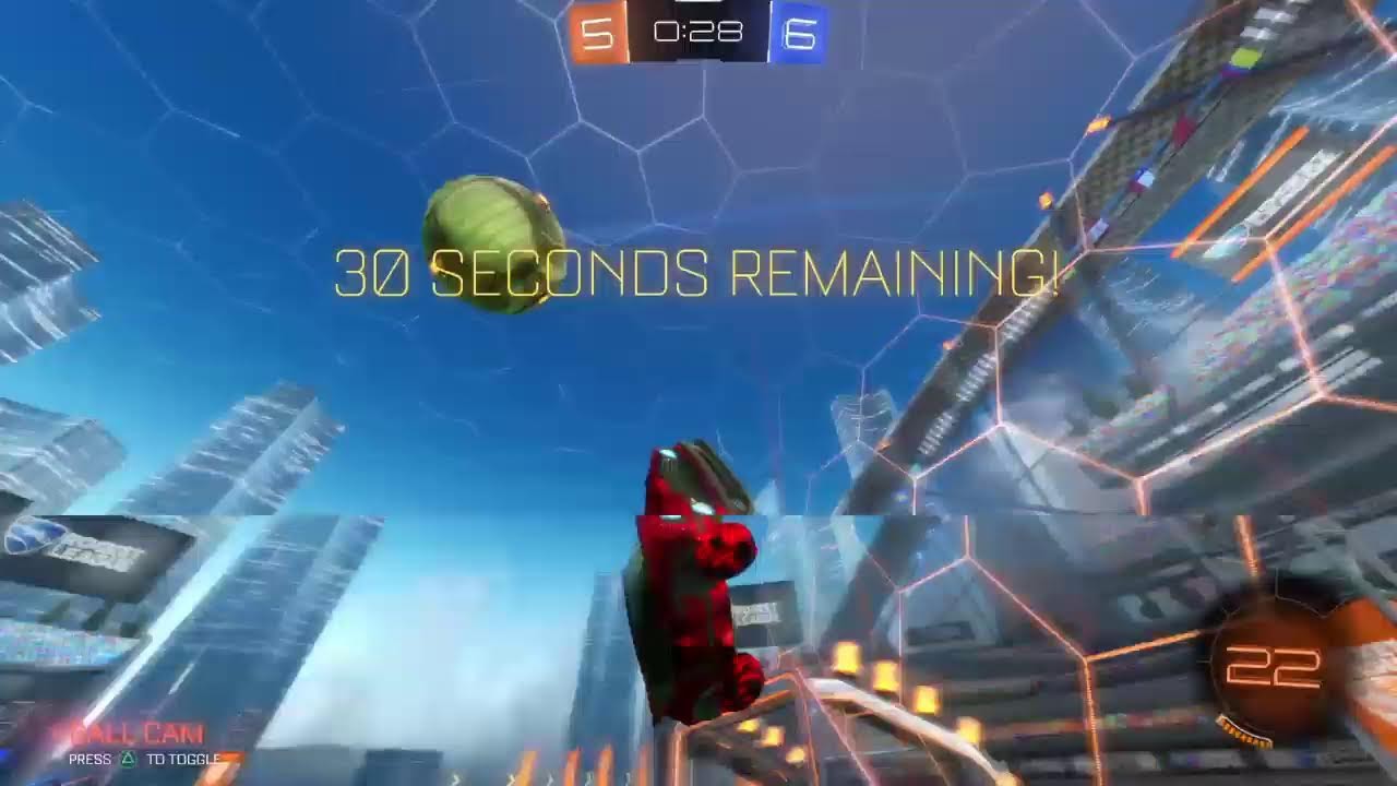 Playing rocket league