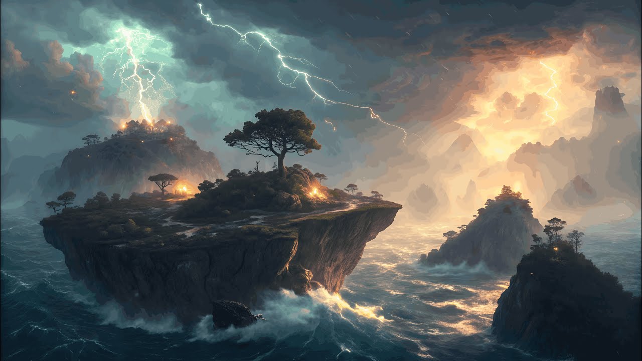 AI Gallery Unveils - Isles in Luminous Haze