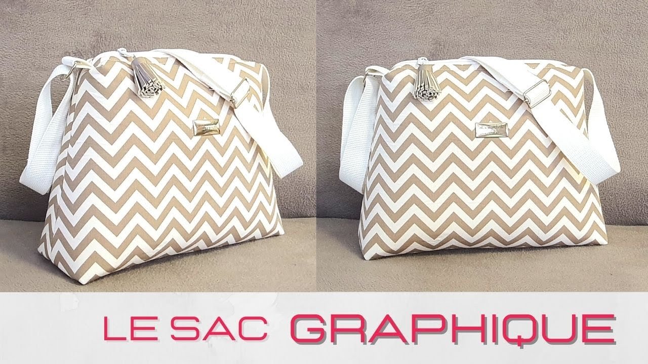 Tuto #diy facile debutant : réaliser le patron gratuit et coudre le sac bandoulière GRAPHIQUE ❤