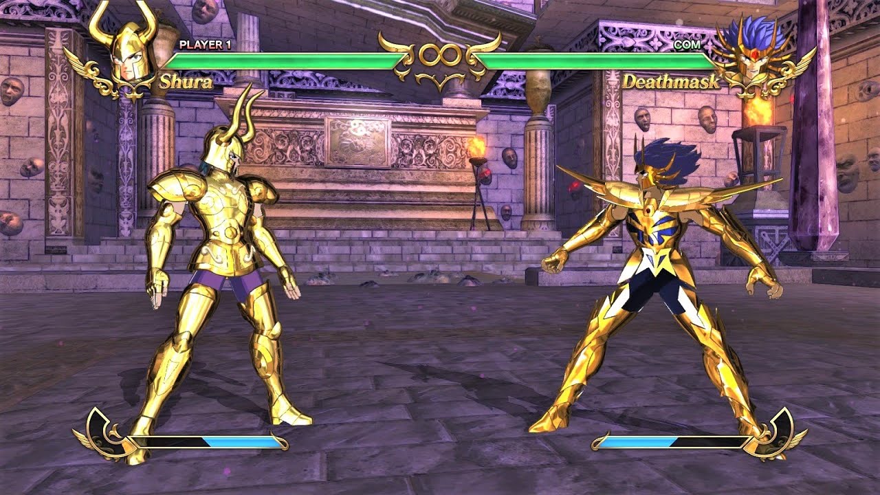 Capricorn Shura vs Cancer Deathmask (Hardest AI) - Saint Seiya: Soldiers' Soul