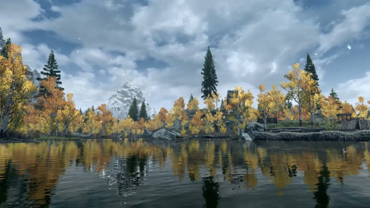 Skyrim - Lake outside Riften: Calm Before The Thunder & Lightning (Ambience & Skyrim Concert Songs)