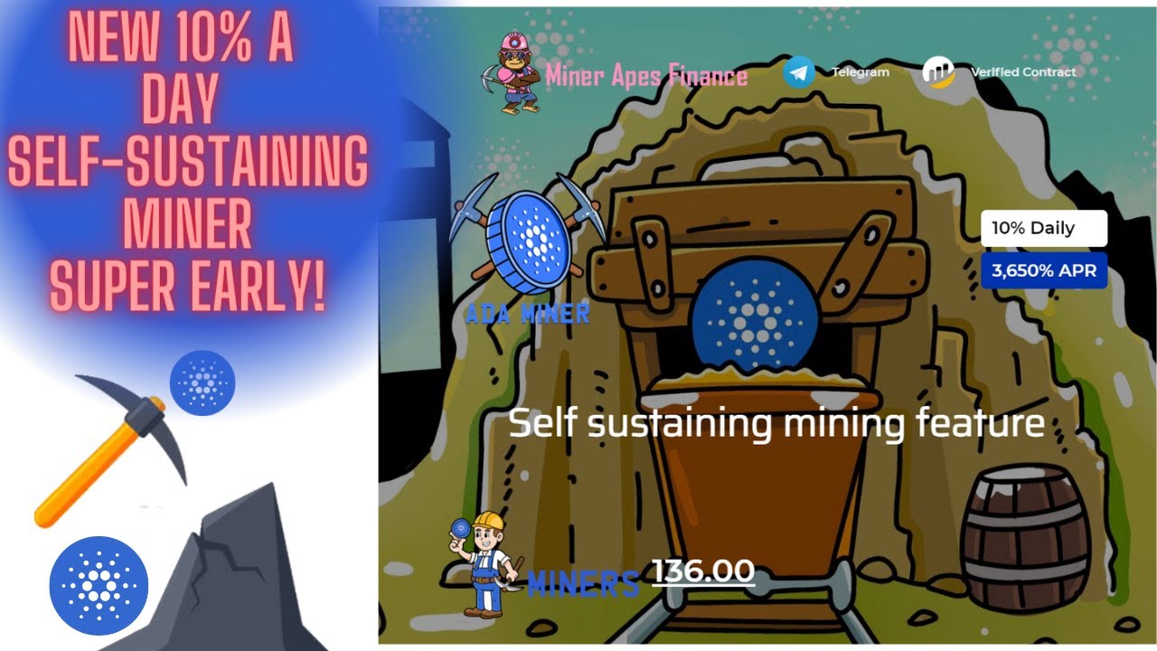 NEW ADA SELF SUSTAINING MINER! 10% A DAY SUPER EARLY!