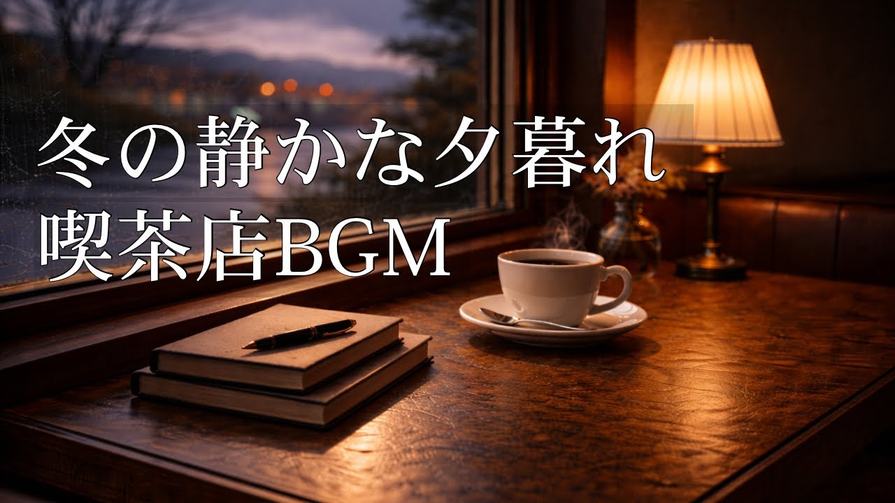 冬の静かな夕暮れの喫茶店｜集中できるピアノBGM