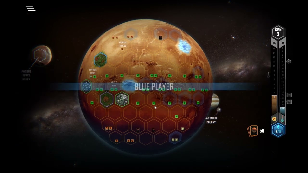Terraforming Mars Playthrough |  Credicor wins by 1 VP in final scoring
