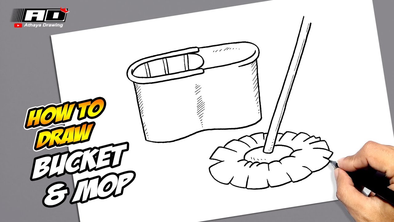 How to draw Bucket and Mop