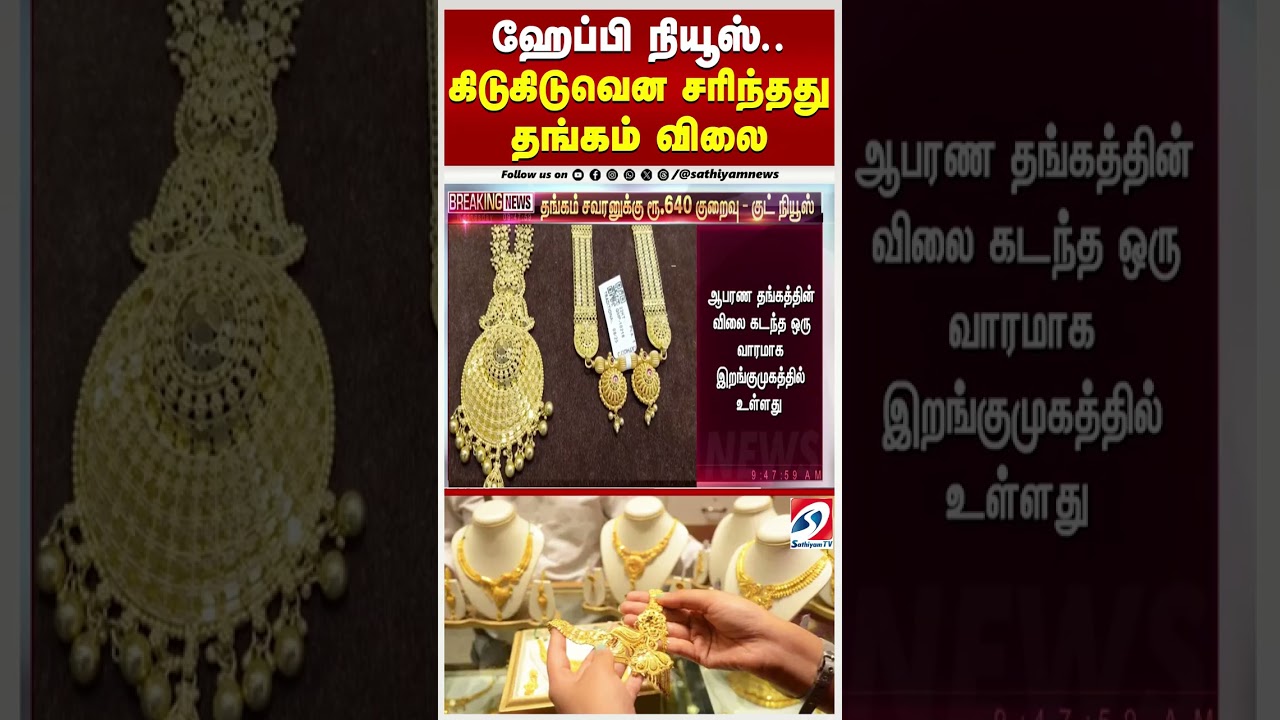 ஹேப்பி நியூஸ்.. கிடுகிடுவென சரிந்தது தங்கம் விலை