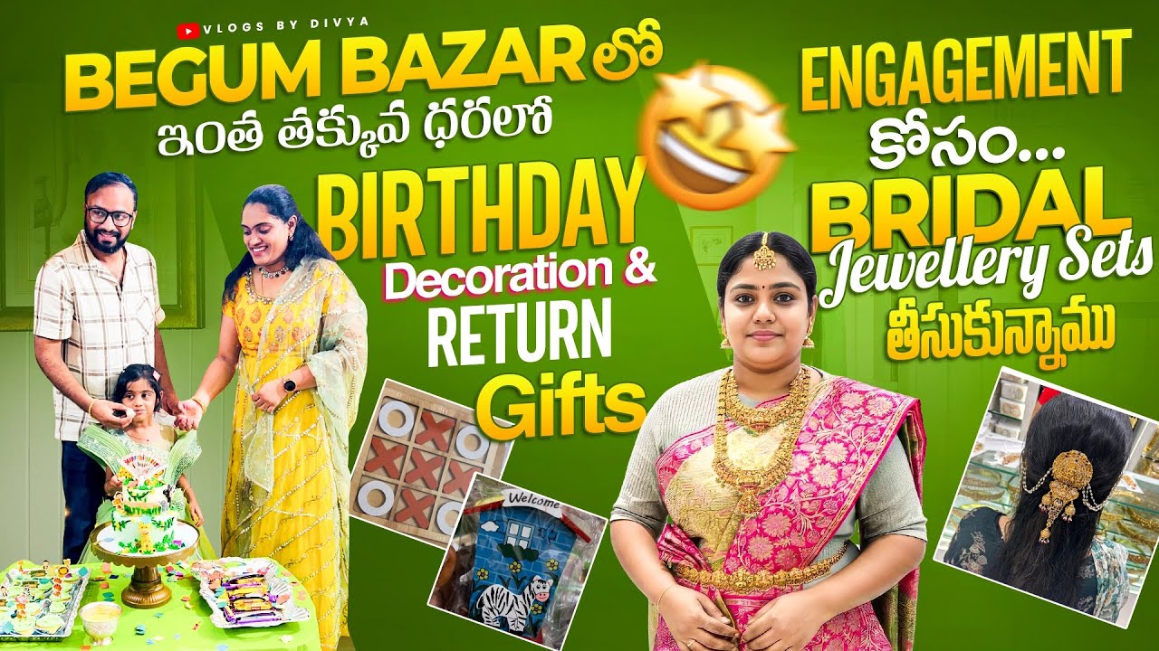 Begum Bazar Shopping | Bridal Jewellery |Birthday Return Gifts | Decoration Items | Decoration Ideas